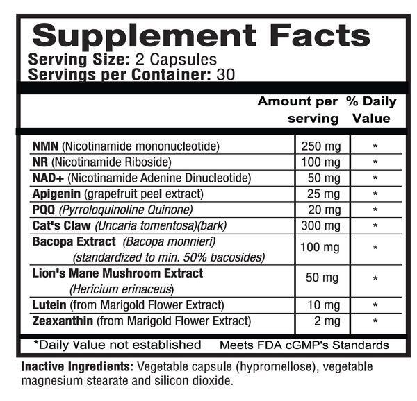 NAD+ Longevity: Cognition & Vision Support